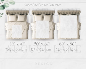 Maßtabelle für Decken Mockup Maßtabelle Decke Größen-Guide Minky-Decke Sizing Samt-Decke Größe Mockup Größen-Guide