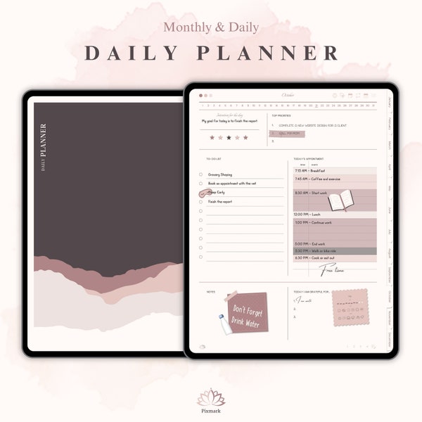 Digital Daily Planner, Portrait Digital Planner, iPad 365 day planner, Daily Schedule, iPad Planner, GoodNotes Planner, Notability Planner