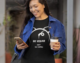 Unisex Softstyle T-Shirt. Wear your values Go vegan. Tee for vegans. Vegan lifestyle shirt.
