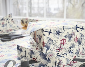 Maritime Geschenkverpackung mit maritimen Motiven