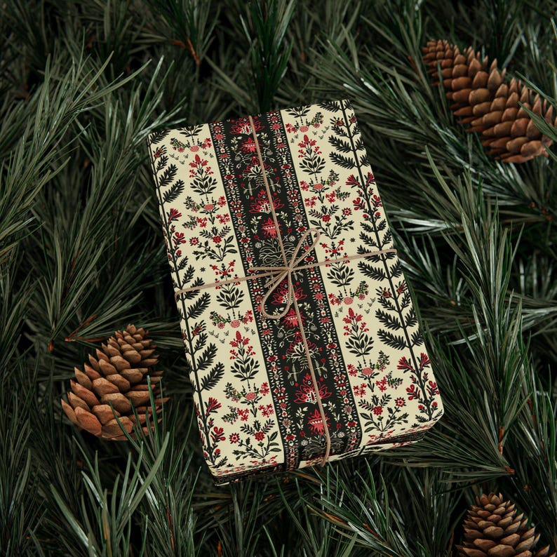 Palestinian Embroidery Wrapping Paper: Elegant Ramadan/Eid Gift Wrap image 10