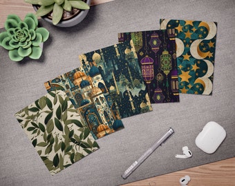 Eid Mubarak Greeting Cards - Elegant Ramadan and Eid Designs (5-Pack)