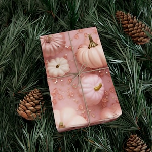 Carta da regalo per ragazze con zucche rosa, stagione spettrale, compleanno autunnale, anniversari, in qualsiasi momento