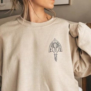 Ancient Arrow Tattoo Front Hoodie & Crewneck, Heavy Cotton Outerwear, Inspired Design, Quality Gifts For Friends