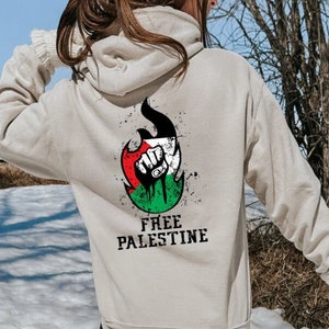 Free Palestine Palestine Flag Color Stand With Palestine Hoodie & Crewneck, Heavy Cotton Outerwear, Inspired Designs,Gifts For Friends