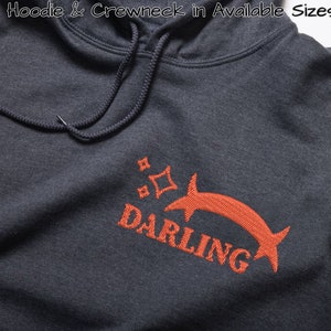 Embroidered Darling Star Oni Horn - Orange Hoodie & Crewneck, Heavy Cotton Outerwear, Inspired Design, Quality Gifts For Friends