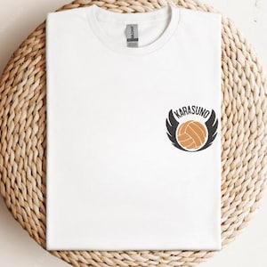 Embroidered Volleyball Logo Wings  -Orange/Black Tshirt, Soft Lightweight Tshirt, Inspired Tee, Quality Gifts For Friends