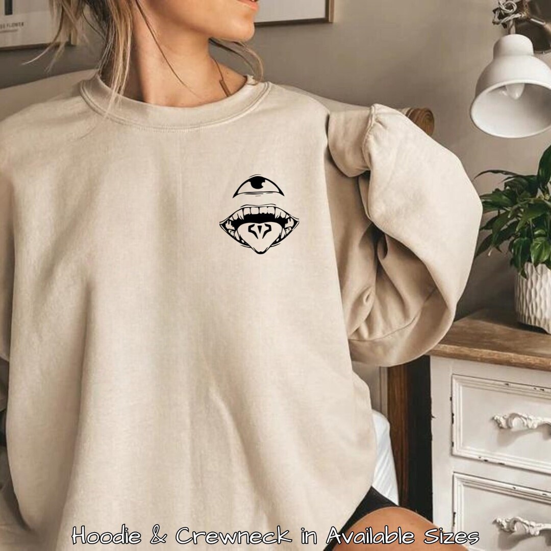 Laughing Face With Tongue Tattoo Gesture Minimalist Frontside