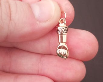 19-karatowy solidny złoty wisiorek z żółtego portugalskiego złota 800 Figa Biżuteria prezent na szczęście i unikanie złego oka Złoty amulet Figa Klejnoty ochronne