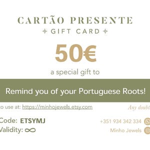 Tarjeta regalo personalizada Joyería Tarjeta regalo 50 euros Tarjeta regalo Navidad Tarjeta regalo cumpleaños Tarjeta regalo San Valentín Tarjeta regalo día de la madre