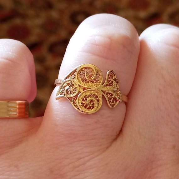 Bague filigrane or hotsell