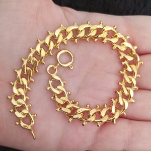 Gold Vermeil Sturdy Bracelet Unisex  Sterling Silver Bracelet Handmade Traditional Portuguese Design Luxury Jewellery for Her Gift Bijoux Or