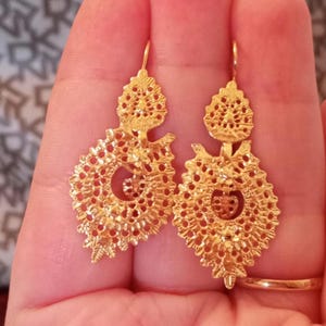 Boucles D'oreilles Vintage Plaqué Argent - Style URSS Soviétique - Occasion - État Correct
