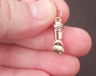 19 kt Solid Gold Pendant Yellow Portuguese Gold 800 Figa Jewellery  Gift For Good Luck and Avoid Evil Eye Gold Amulet Figa Protection Jewels