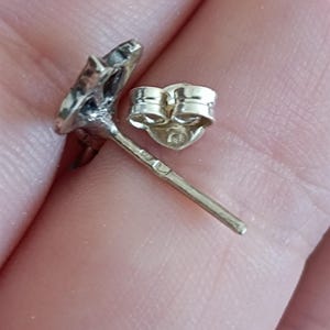 May include: Silver earring with a star-shaped design and a butterfly back.