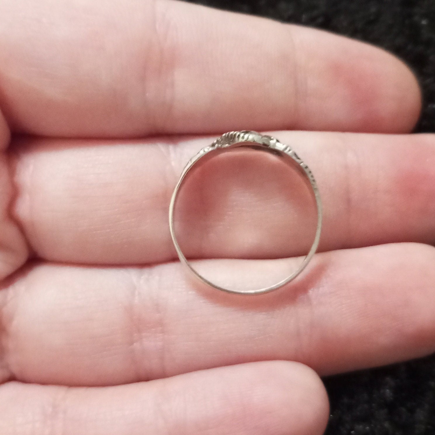 Bague Vintage Années 50 Argent Sterling Et Vermeil Avec Marcassites - Taille 53/59 - Forme Torsade