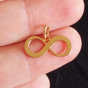 Infinity Gold Pendant 19.2K Portuguese Gold Infinity Pendant Solid Gold 800 Infinity Necklace Unisex Jewellery Gift Pendentif Infini Or 18K