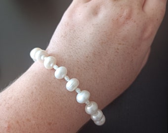 Oryginalna bransoletka ze srebra 925 i pereł Braccialetto di vere perle e argento bransoletka perles et argent véritable ręcznie robiona luksusowa biżuteria