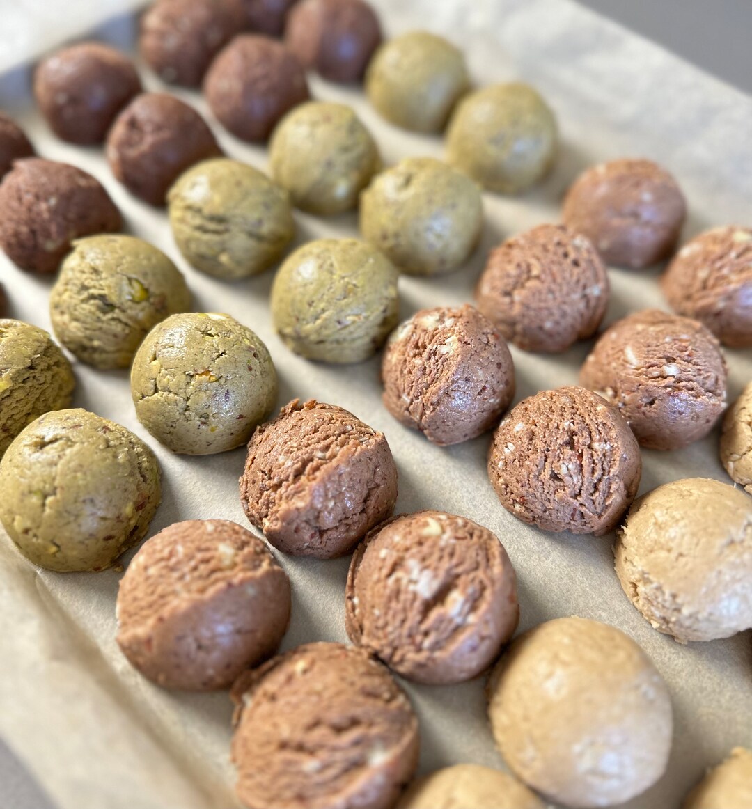 12 Large Vegan Nobake Keto Protein Cookie Truffles Assorted Etsy
