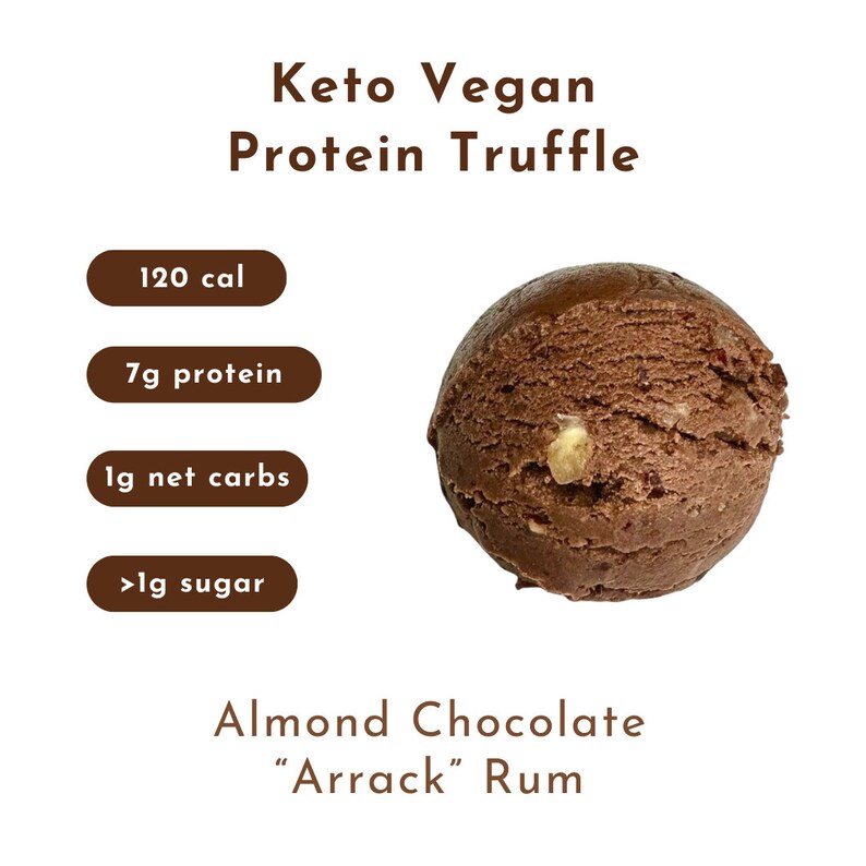 Chocolate Rum Protein Bites Sugarfree, Lowcarb, Vegan, Highprotein