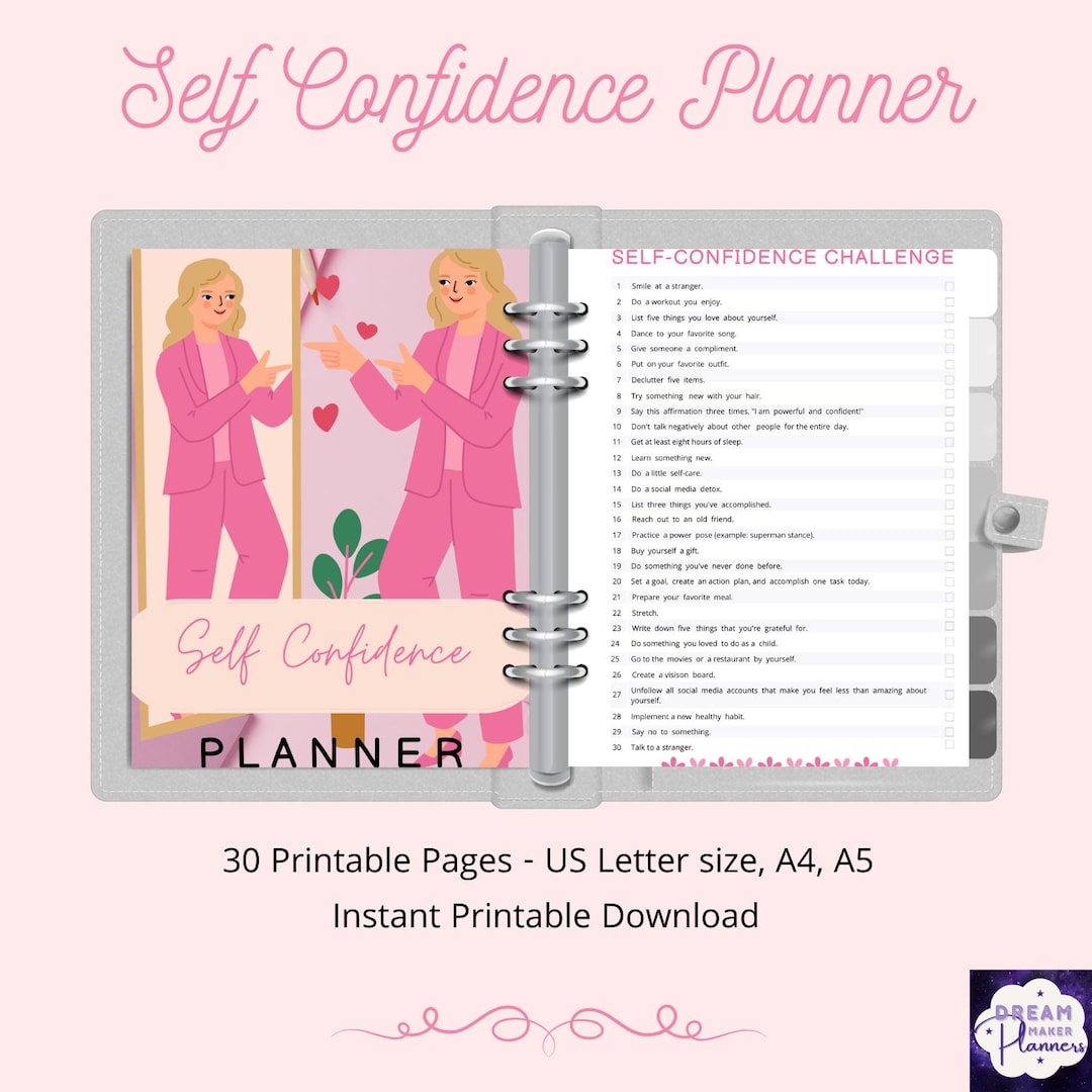 A Printable Self Confidence Planner That Helps With Personal Growth and ...