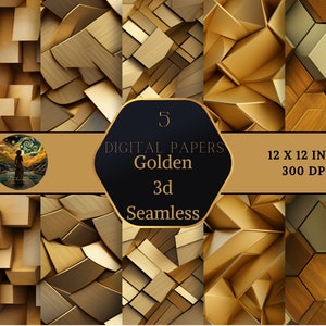 Golden Textured Seamless Digital TIles