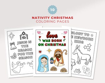 Printable Nativity Christmas Coloring Pages: Bible Story Activity
