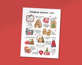 Printable Christmas Bucket List: Family Holiday Activities (Digital Download)