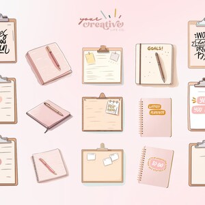Motivational Planner Clipart and Digital Planner Stickers