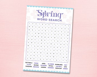 Printable Spring Word Search: Easter Classroom Activity (Digital Download)