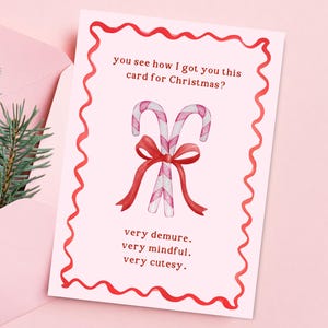 Sehr zurückhaltende Weihnachtskarte | Druckbare Weihnachtskarte für Sie | Lustige Karte für Freund | Trendige rosa Weihnachtskarte zum digitalen Download