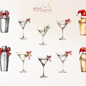 holiday drinks and Christmas cocktails PNGs