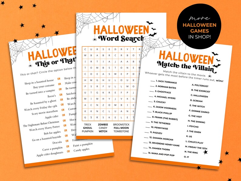 Printable Halloween Scavenger Hunt Game: Kids Indoor Activity (digital ...