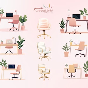 Laptop Clipart + Office PNGs