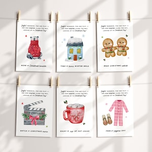 35 Printable Christmas Advent Calendar Activity Cards | Kids Advent Calendar and Christmas Activities Bucket List | Advent Cards Download