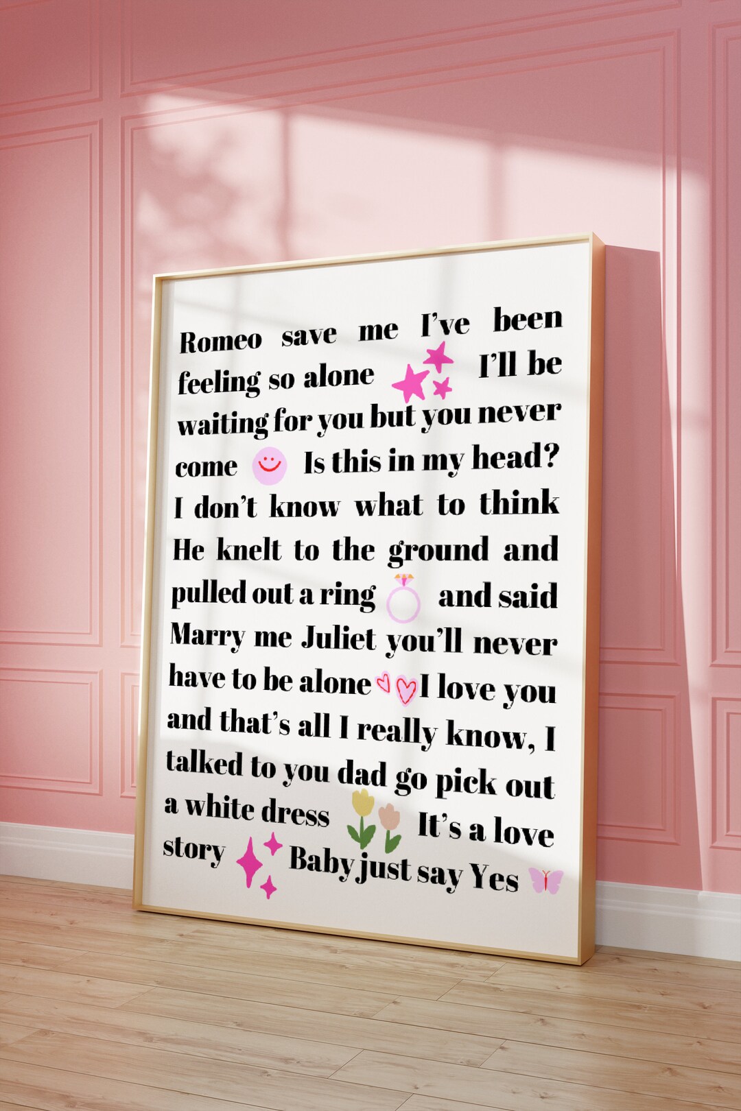 Taylor Swift Love Story Fearless Poster Lyrics Print Taylors Etsy