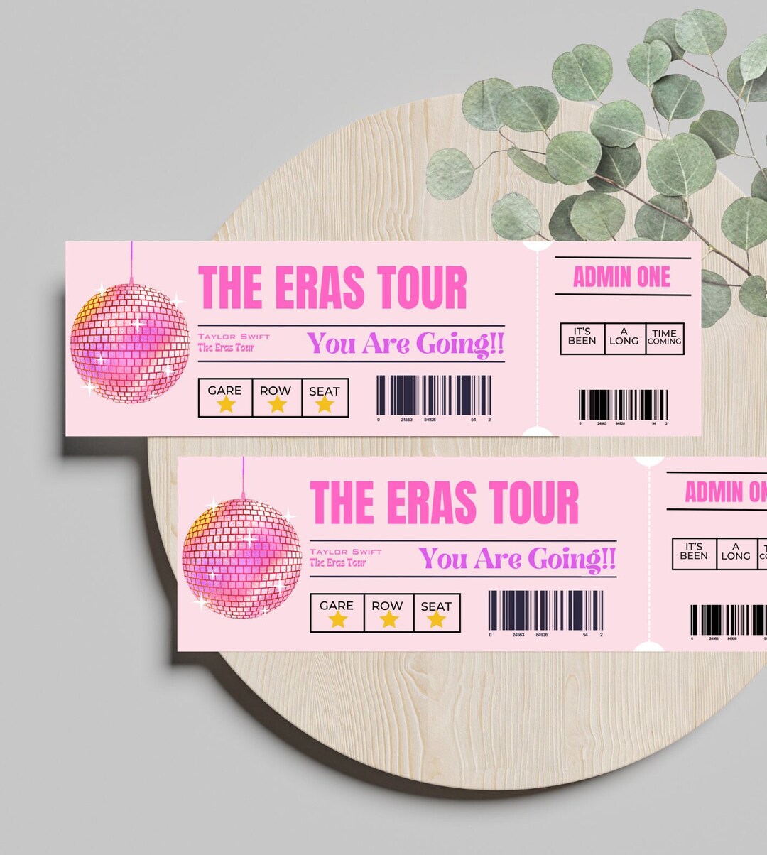 Taylor Swift the Eras Tour Fake Ticket for Show Poster Print - Etsy