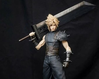 FFVII FF7 Final Fantasy Cloud STL file 3D Resin Printed Bust Figure