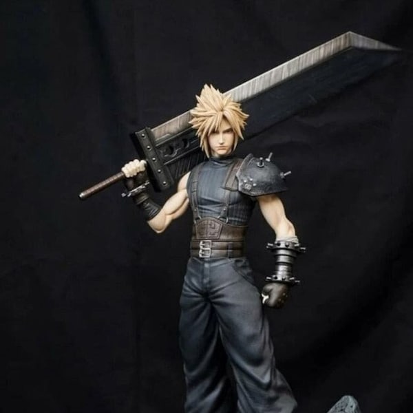 FFVII FF7 Final Fantasy Cloud STL file 3D Resin Printed Bust Figure