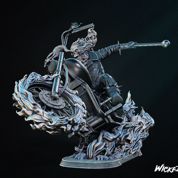 Ghost Rider Johnny Blaze 3D Resin Statue STL file