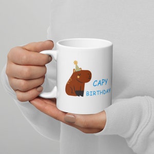 Capybara Birthday Mug, Capy Birthday Mug
