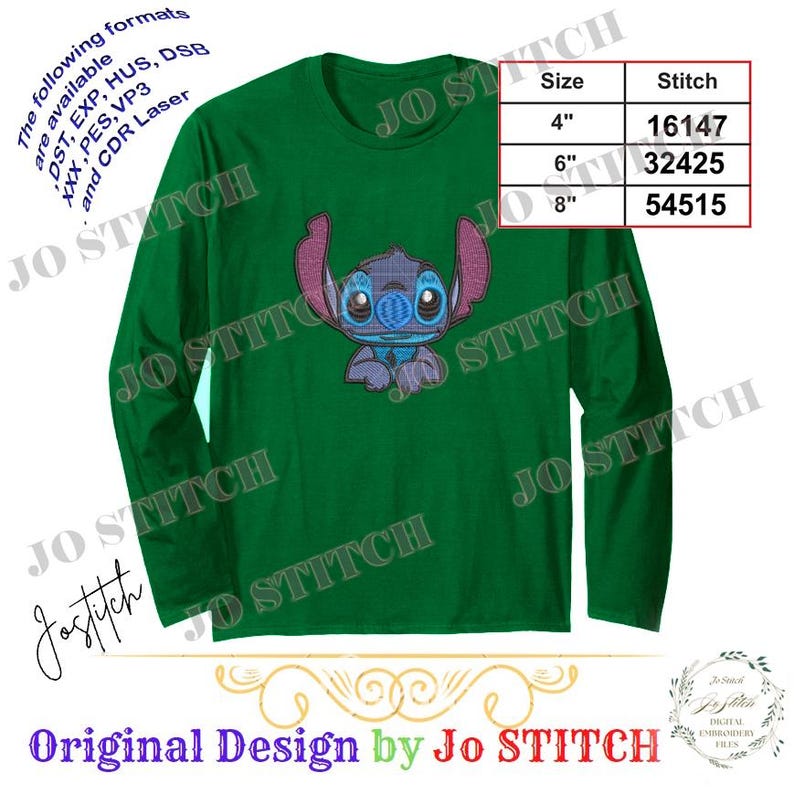 Stitch Embroidery Design: Lilo & Stitch Iron-on Patch (digital Download ...