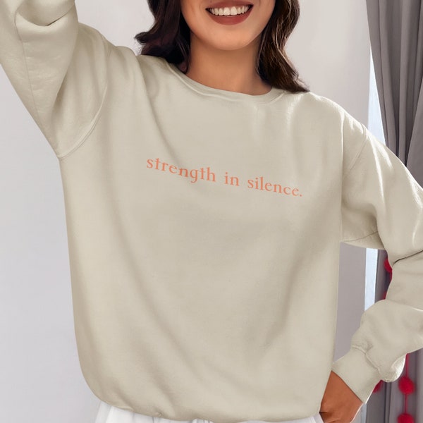 Strength in Silence - Premium IVF Support Crewneck Sweatshirt - Elegant, Unisex Design