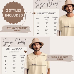 Gildan 5000 Size Chart Mockup Gildan 5000 Mockup Unisex T-Shirt Size Chart Unisex Sizing Male Model Gildan Unisex Tshirt Crewneck Size Chart