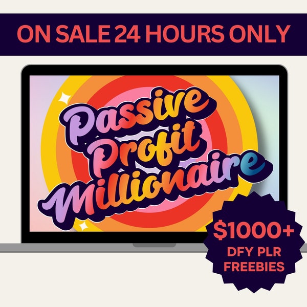 Passive Profit Millionaire Course Vol. 2 MRR Master Resell Rights for Passive Income MRR Digital Course Marketing Bundle PLR Guides Reels