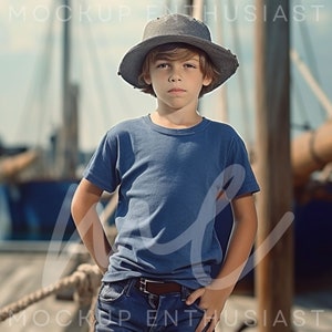 Bella Canvas 3001Y Mockup Bella Canvas 3001Y True Royal Mockup Toddler Tshirt Blue Mock Youth Shirt Mockup Boho Style T-Shirt Blue Mockup