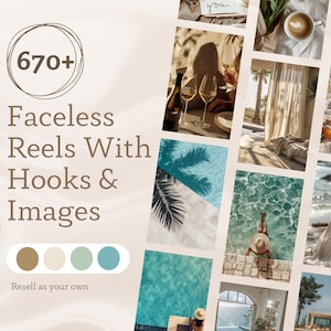 Faceless Reels With Master Resell Rights Faceless Instagram Images Aesthetic Instagram Feed Faceless Digital Marketing Videos with MRR Canva
