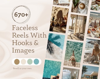 Faceless Reels With Master Resell Rights Faceless Instagram Images Aesthetic Instagram Feed Faceless Digital Marketing Videos with MRR Canva