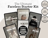 Faceless Starter Kit 6 Top Selling Guide MRR PLR Digital Product Kit Start Faceless Account Faceless Aesthetic Video Reels with Stock Images