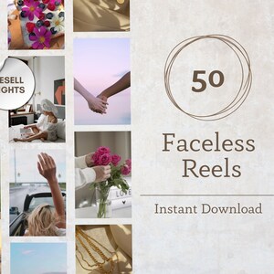 50 Faceless Reels Instagram Videos Faceless Digital Marketing Reels  Master Resell Rights & PLR Stock Video Done For You Story Template Reel